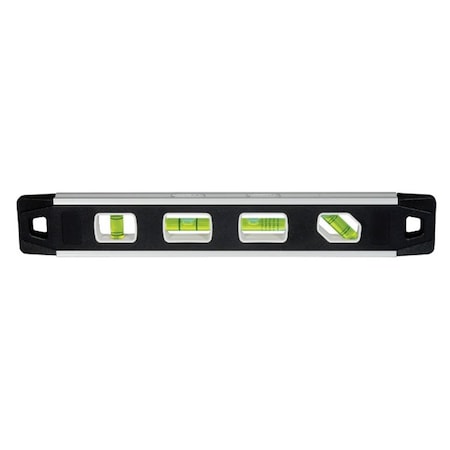 Johnson Level & Tool 12 in. Magnetic Aluminum Reinforced Torpedo Level - 4 Vial 1401-1200